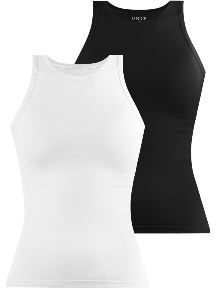 

Топ Janice 2 x Damen hochgeschlossen Nauta, черный/белый