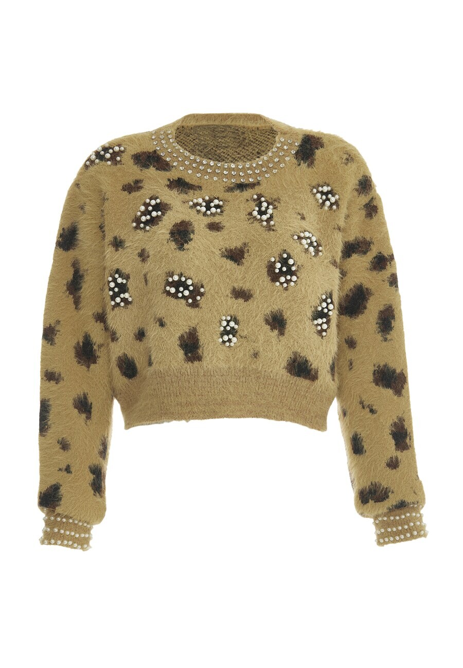 

Тонкий вязаный свитер faina Sweater, песочный