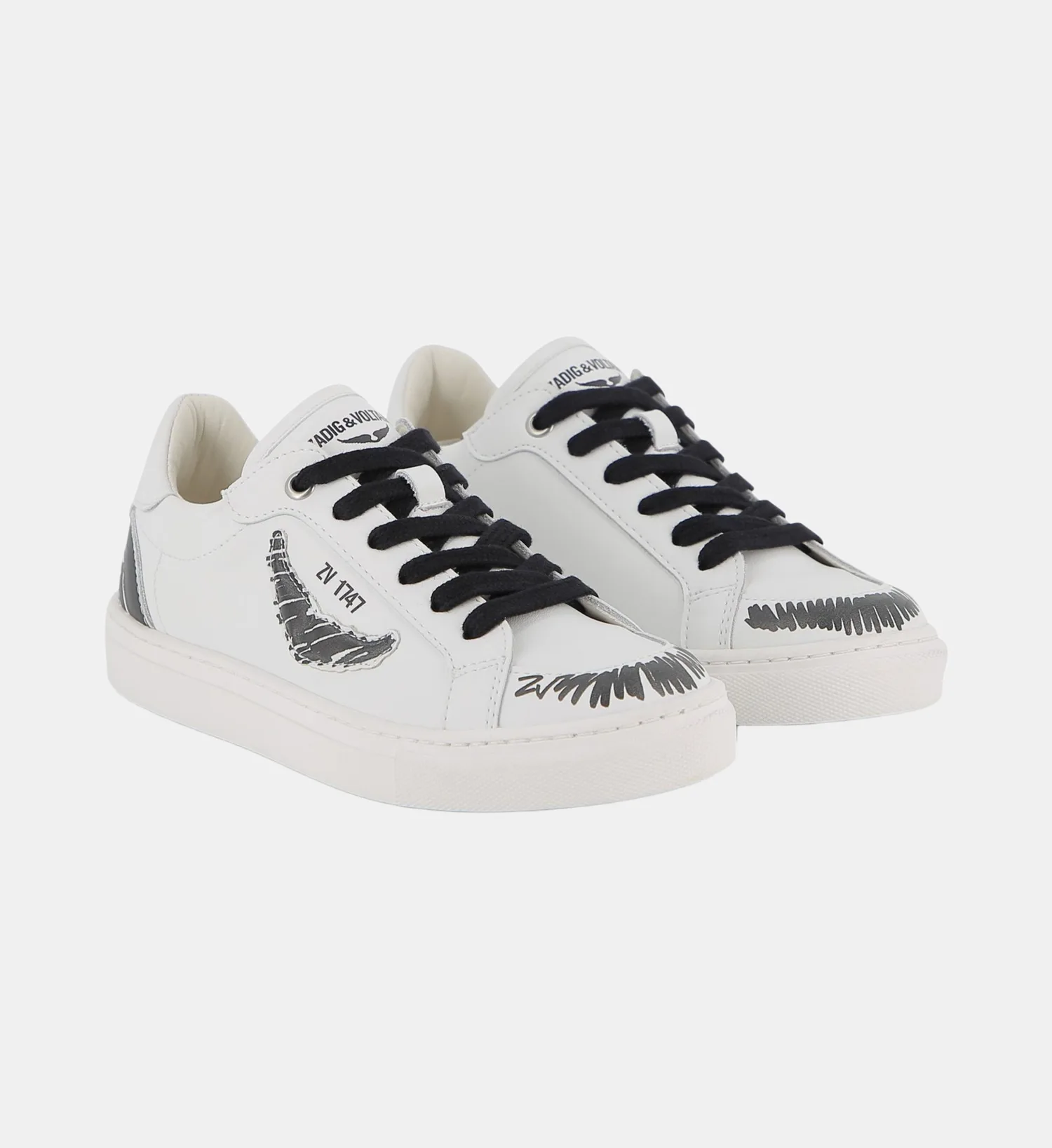 Кеды на шнуровке Zadig&Voltaire Kids, белый — фото 2