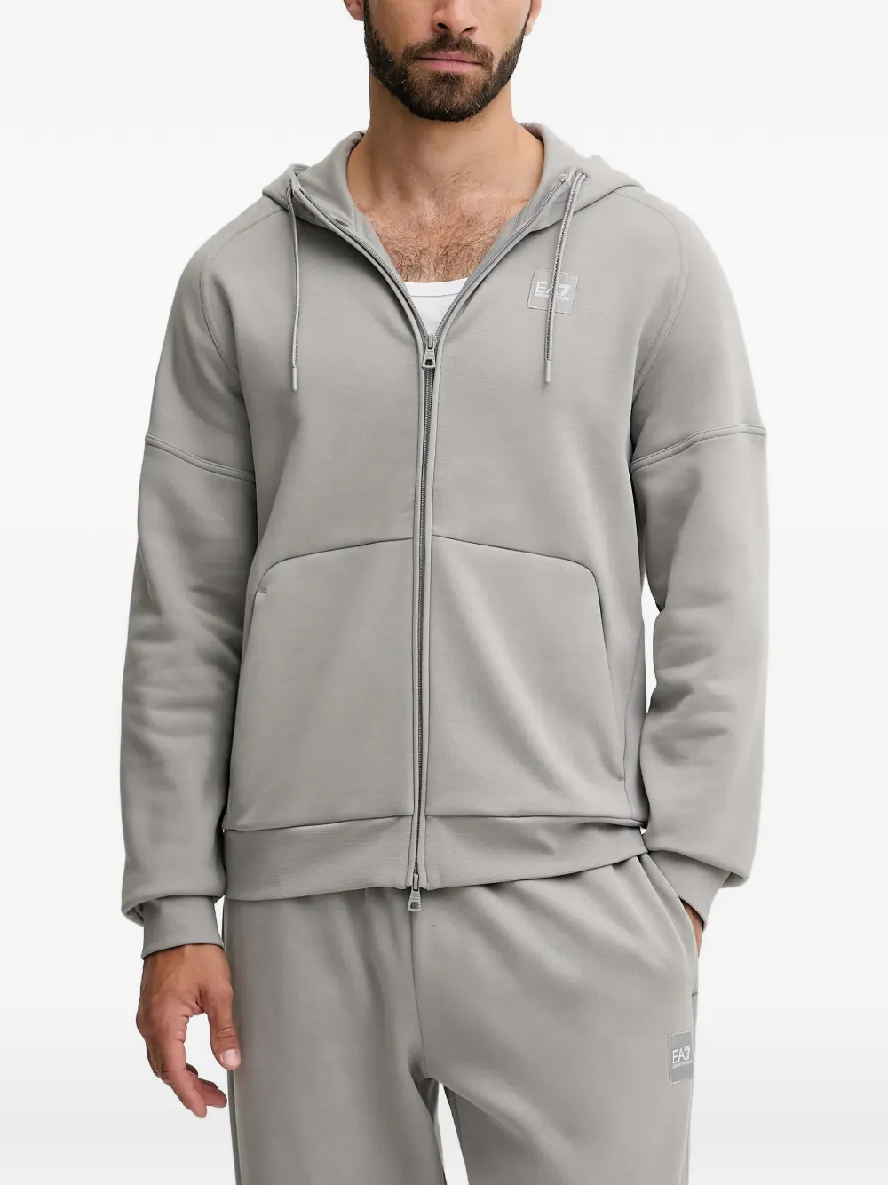

Спортивный костюм с логотипом Ea7 Emporio Armani, серый