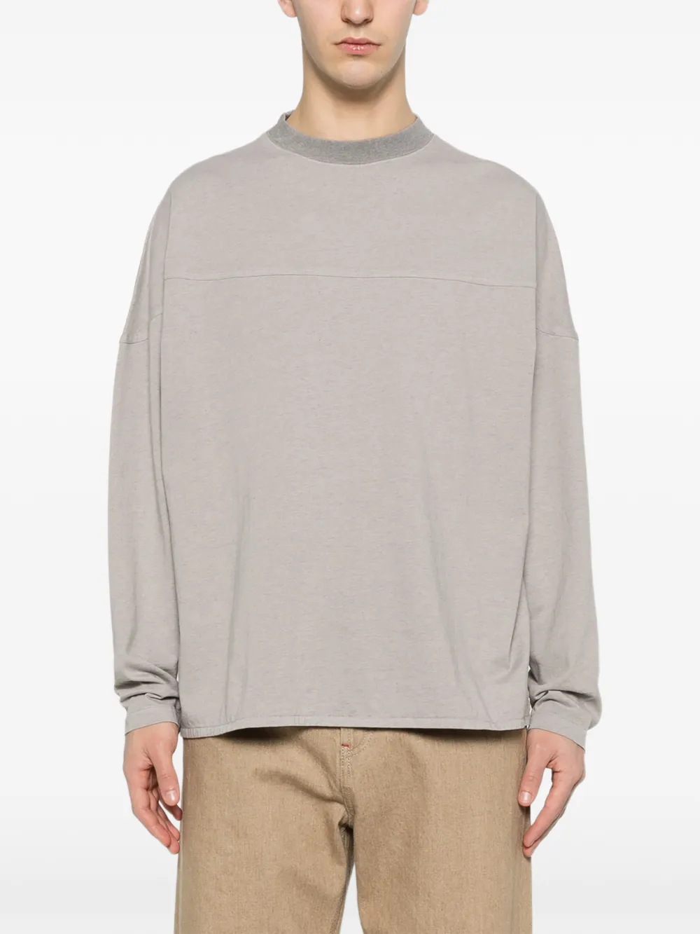 Поло свободного кроя с цветными блоками Jacquemus, серый — фото 3