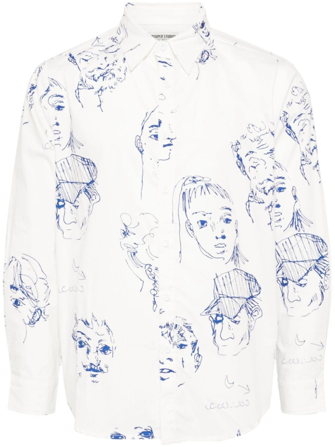 

KidSuper рубашка Doodle Faces, белый