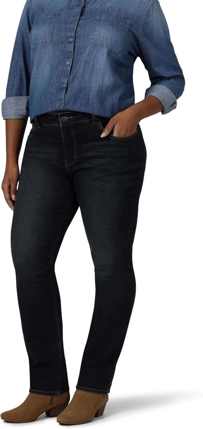 

Riders Womens Plus Size Midrise Straight Leg Jean