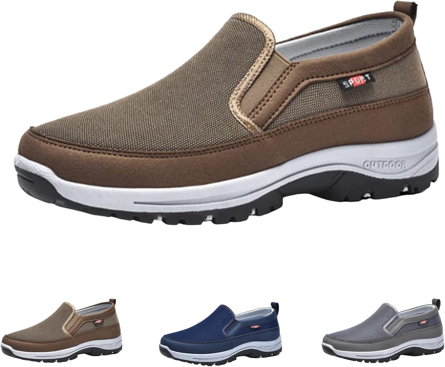 

Ортопедические туфли CNA Trop для мужчин, слипоны из холщовой ткани CNA Trop, мужские наружные походные ортопедические дышащие лоферы для ходьбы Generic, коричневый