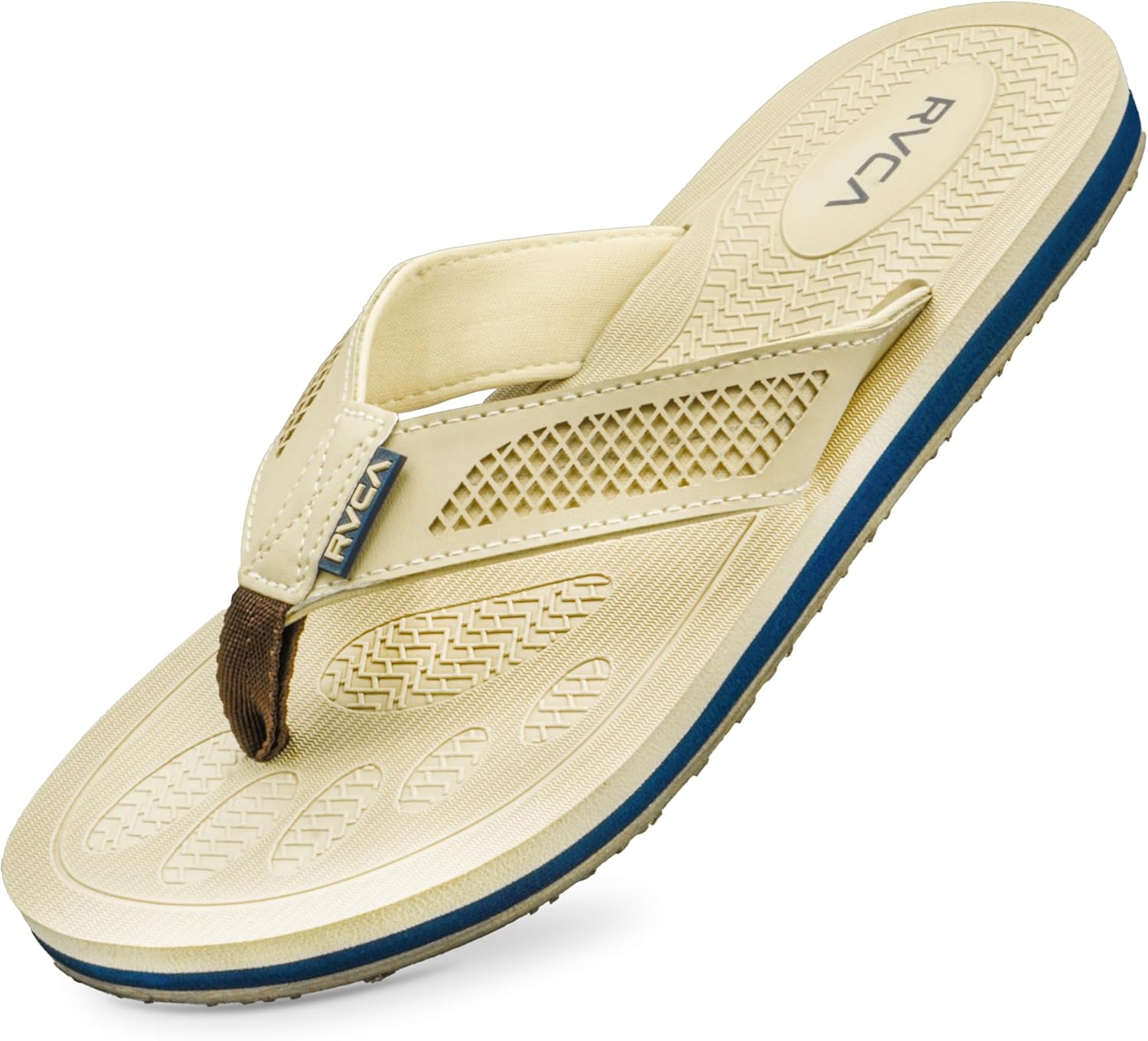 

Сандалии RVCA с перфорированным Т-образным ремешком- дышащая, амортизирующая и прочная обувь, светло-коричневый