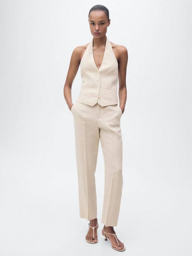 

Безрукавка Boreli из льна Mango, Pastel Grey