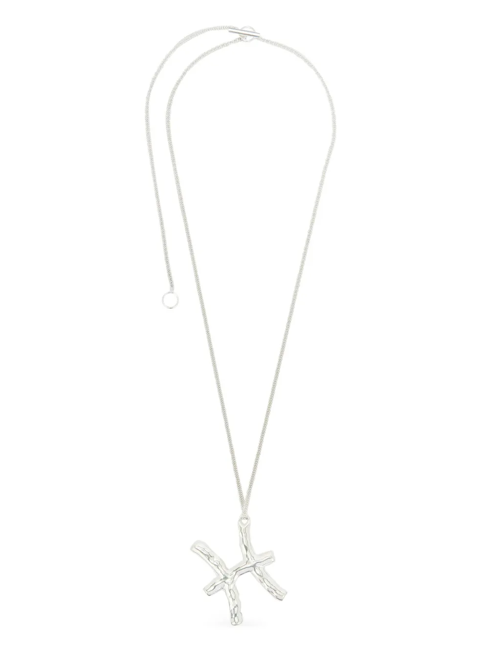 

Серебряное колье с подвеской JIL SANDER, серебяный