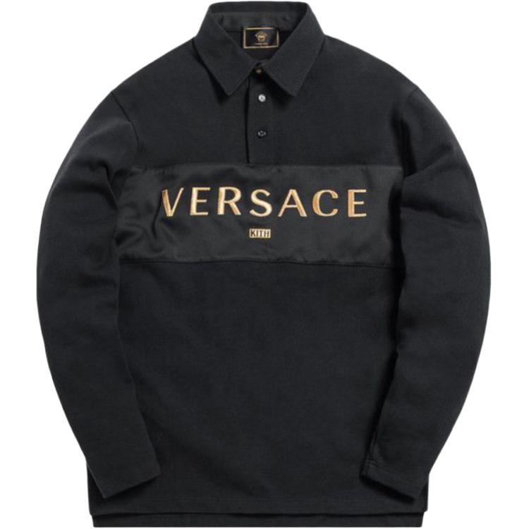 

VERSACE Футболка-поло Kith мужская black, Черный, VERSACE Футболка-поло Kith мужская black