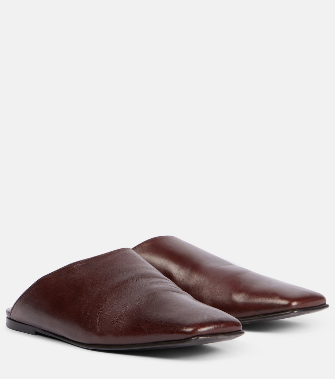 Альба кожаные мюли Loro Piana, Powder Brown