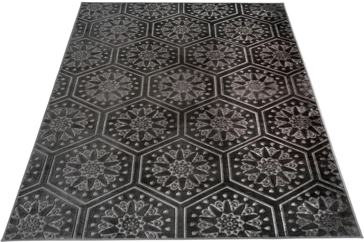 

Ковер мой дом "Stina", прямоугольный, эффект high-low, с рисунком, ковры My home 120х170 см, цвет anthrazit