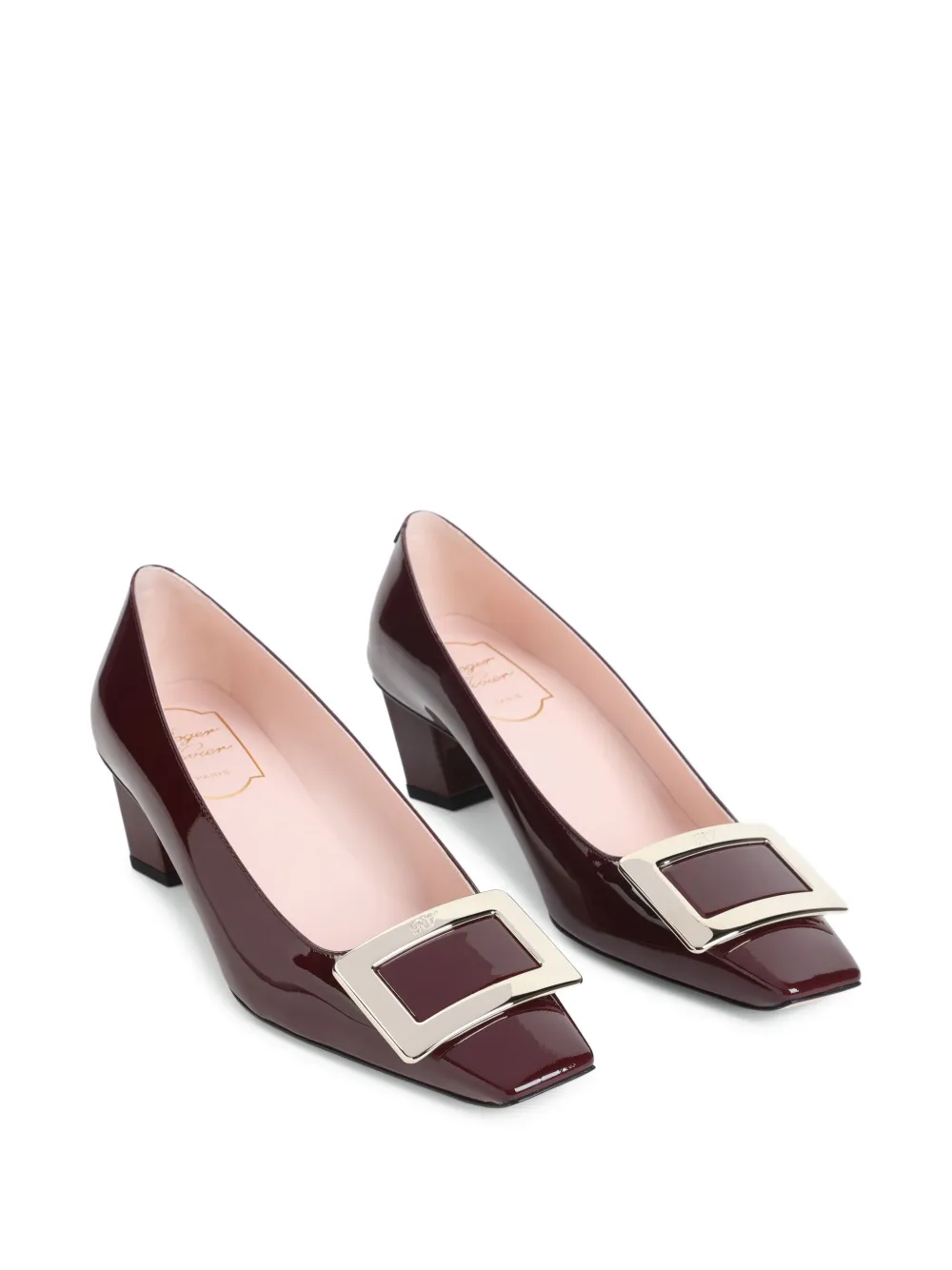 Туфли Belle 45 на блочном каблуке Roger Vivier, красный — фото 2