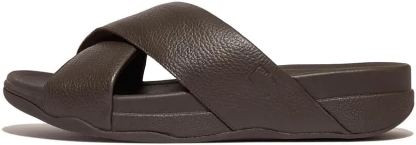Мужские сандалии и шлепанцы Fitflop Surfer Tumbled Slide, коричневый — фото 3