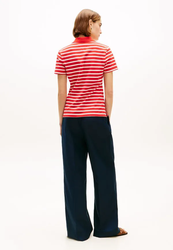 Поло-Рубашка из пике приталенного кроя 1985 года. Tommy Hilfiger, Fireworks/Calico — фото 3