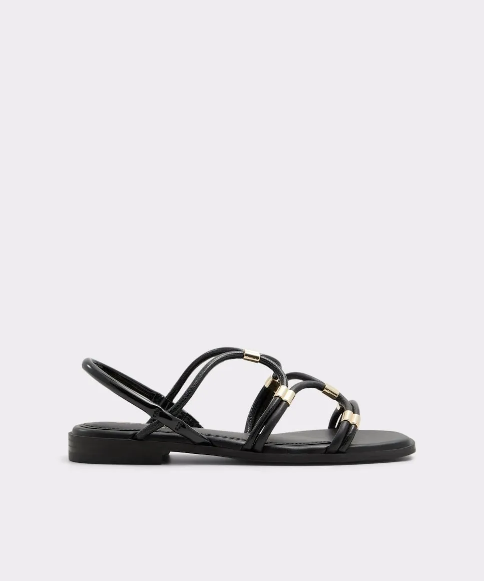 Женские сандалии на плоской подошве с квадратным носком Aldo, черный