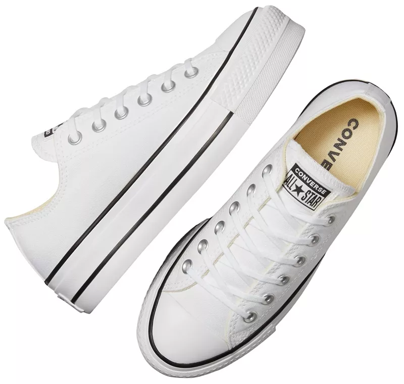 Низкие кроссовки Converse Chuck Taylor All Star на платформе с подъемом, белый — фото 4