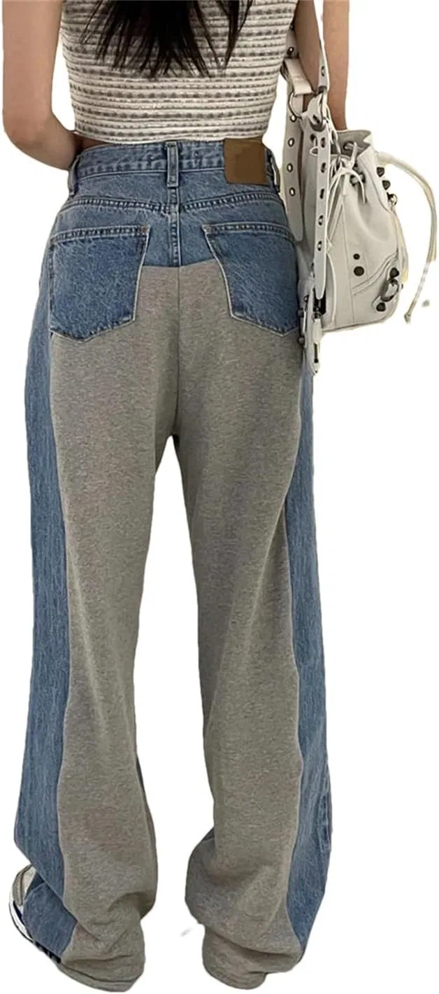 Джинсы wide leg, Серый