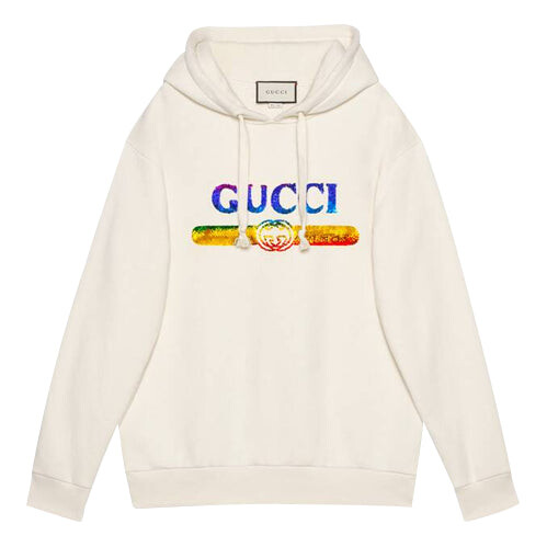 

Толстовка (WMNS) Gucci Sweatshirt With Sequin Logo 'Off White', белый