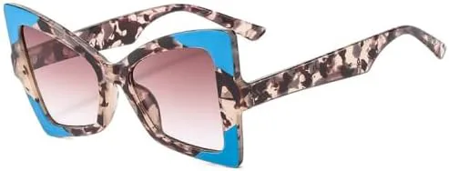 

Модные солнцезащитные очки «кошачий глаз» для женщин и мужчин, с градиентными линзами, оправой и леопардовым принтом, защитой от УФ-излучения UV400 MTZJH, C1