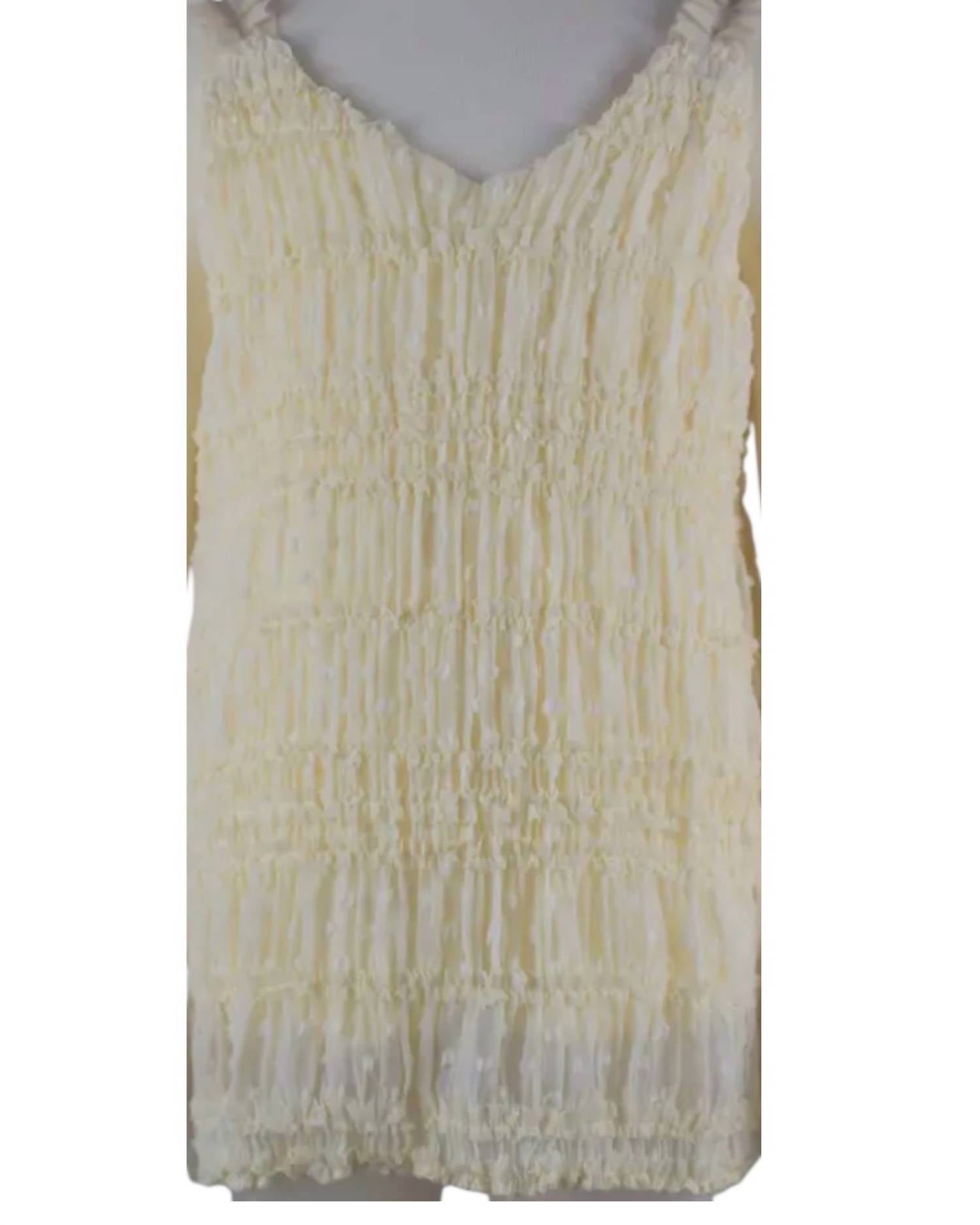 

Майка-топ Swiss Dot Smocked V-Tank для девочек цвета слоновой кости Ml Kids, слоновая кость