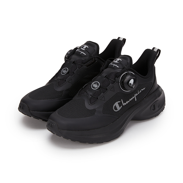 Champion Kids Кроссовки детские с низким верхом, противоскользящие, износостойкие, черные, серебристые — фото 2