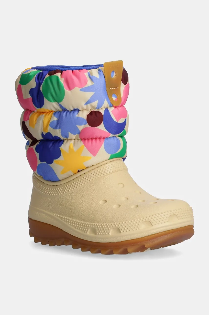 

Детские зимние ботинки CLASSIC NEO PUFF GEO SHAPES BOOT Crocs, бежевый