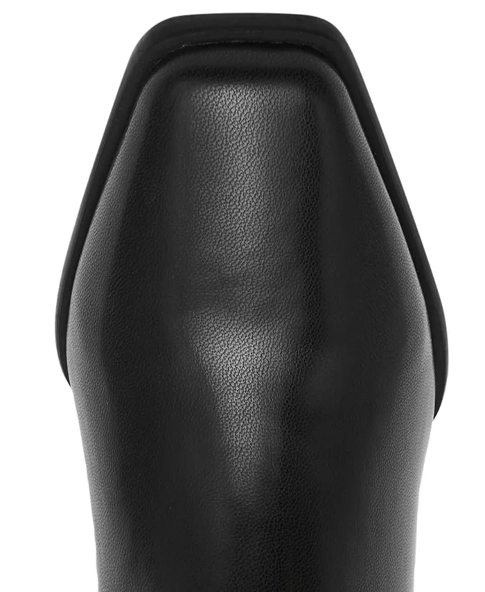Женские ботильоны Paidge на тракторной подошве с квадратным каблуком Anne Klein, черный — фото 4