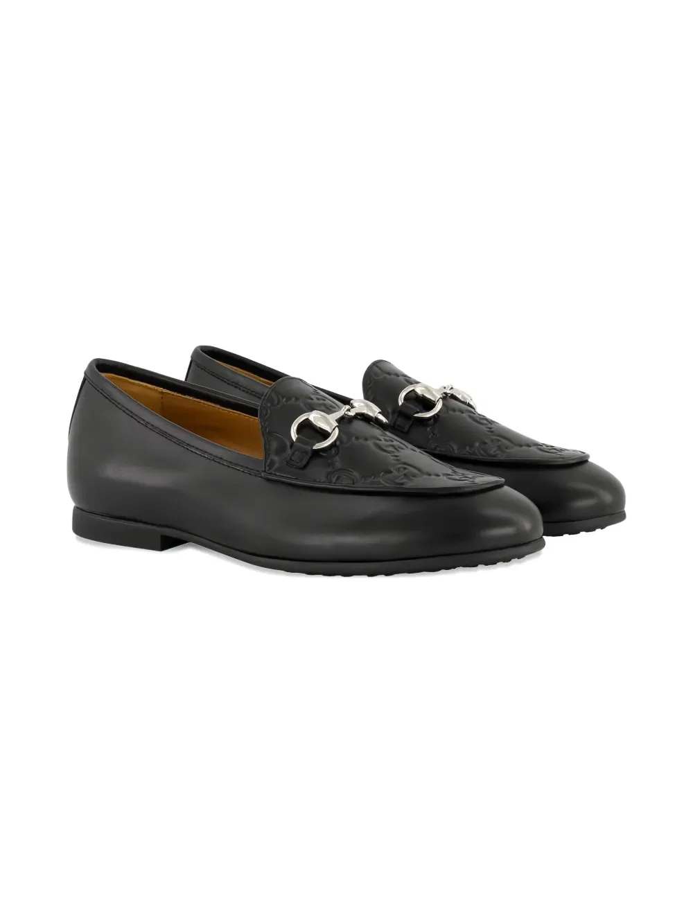 Лоферы Horsebit gg Gucci Kids, черный