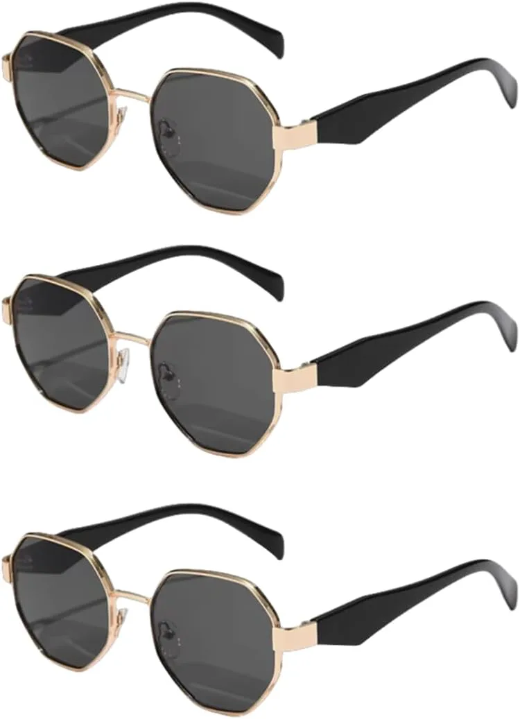 

Модные солнцезащитные очки в металлической оправе для женщин, градиентные солнцезащитные очки для женщин, стильные очки для отдыха на природе SZVVBKK, 3pcs Z06a