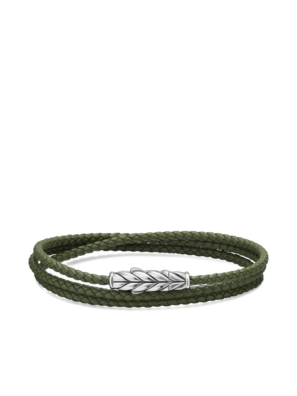 

Серебряный браслет с узором шеврон David Yurman