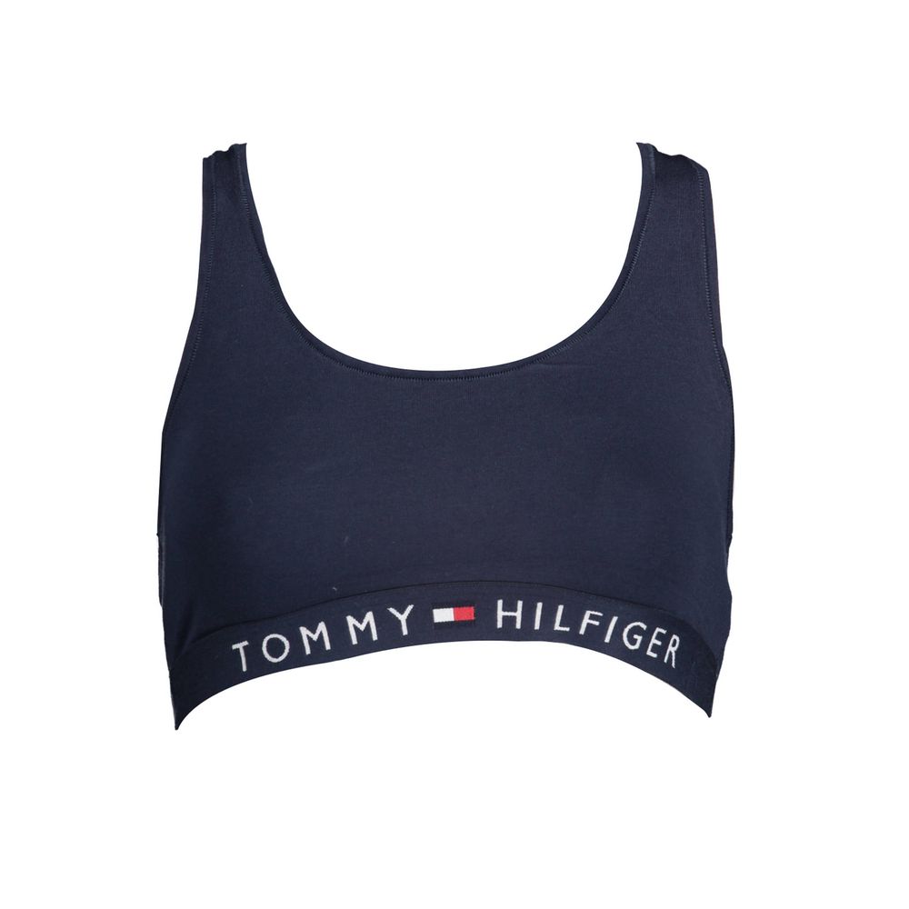 Синий хлопковый женский спортивный бюстгальтер Tommy Hilfiger