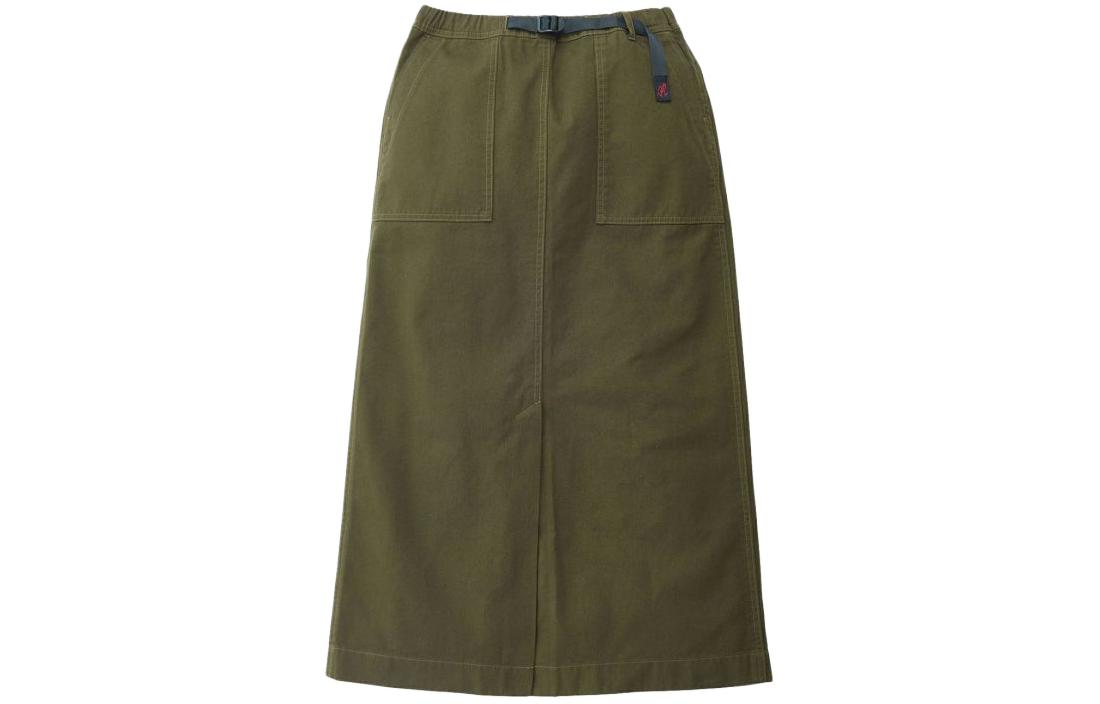 

Женская повседневная длинная юбка SS24 Gramicci, оливковый/зеленый