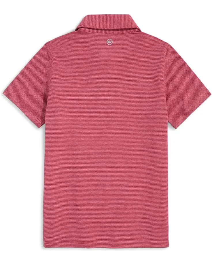 Поло Vineyard Vines Kids St. Jean Stripe Sankaty Polo (Toddler/Little Kids/Big Kids), Lighthouse Red — фото 2