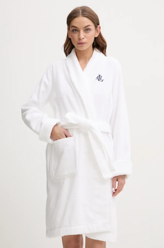 

Хлопковый халат Lauren Ralph Lauren, белый