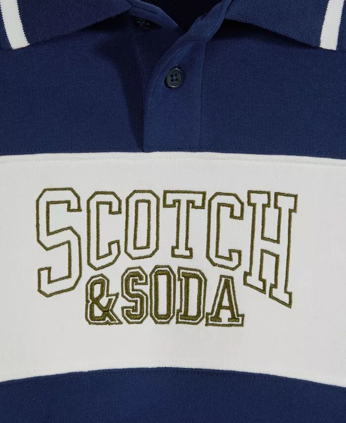 Рубашка-поло с рисунком из французского терри от SCOTCH & SODA Big Boys — фото 4