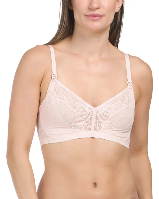 

Гладкий и кружевной бюстгальтер для кормления Ongossamer, цвет Blush