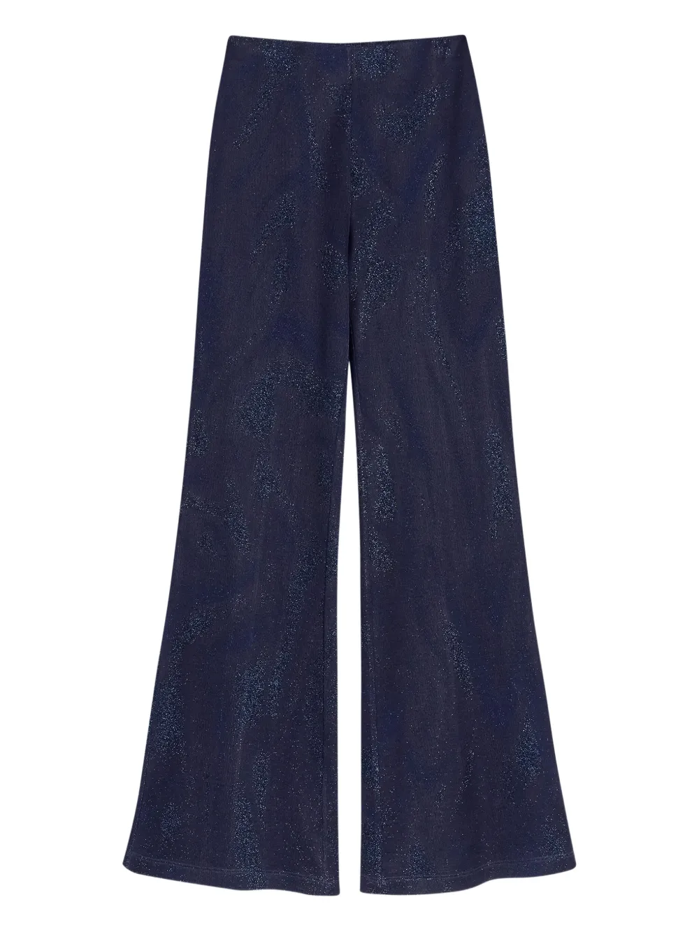 

Простые расклешенные брюки с блестками Maccapani, синий