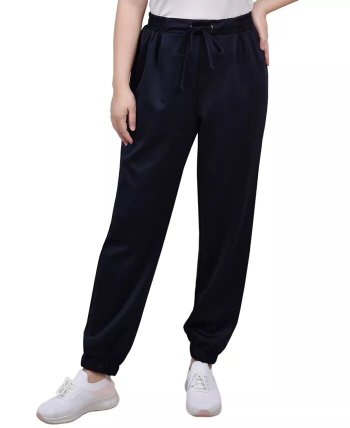 

Женские длинные брюки с эластичной резинкой на талии NY Collection, синий