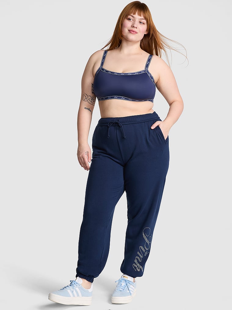 

Спортивные брюки Ivy из флиса для кампуса Pink, noir navy bling