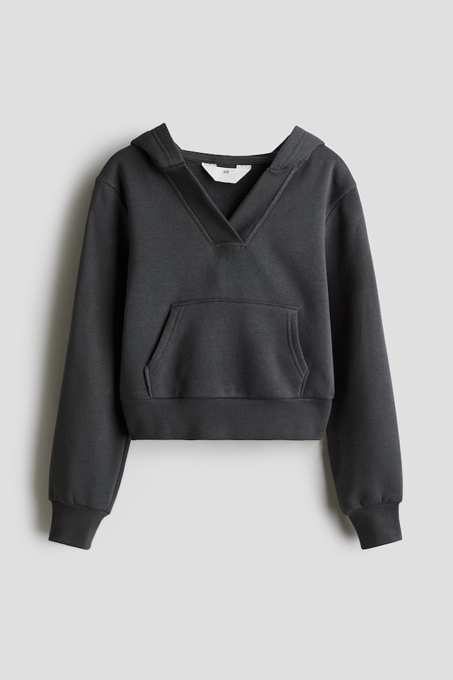 

Толстовка с капюшоном и V-образным вырезом H&M, серый