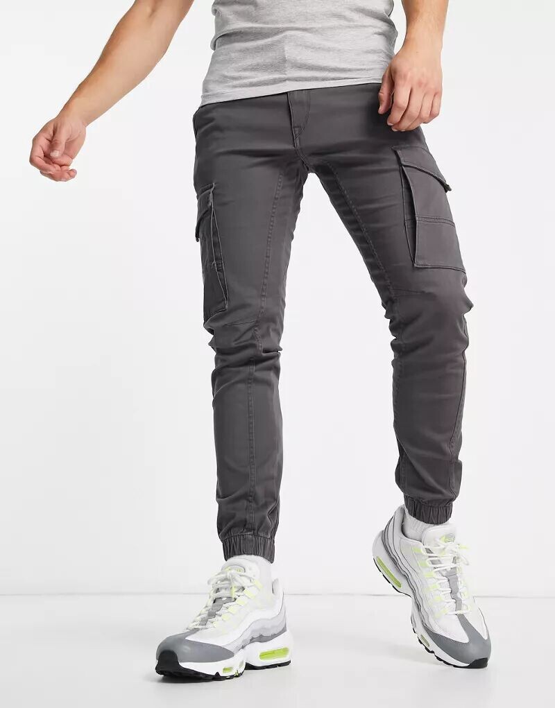 

Серые брюки карго с манжетами Jack & Jones Intelligence