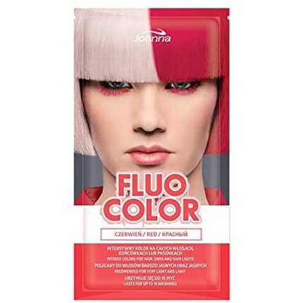 

Шампунь для волос Fluo Color без аммиака, 35 г, красный, до 15 стирок, Joanna