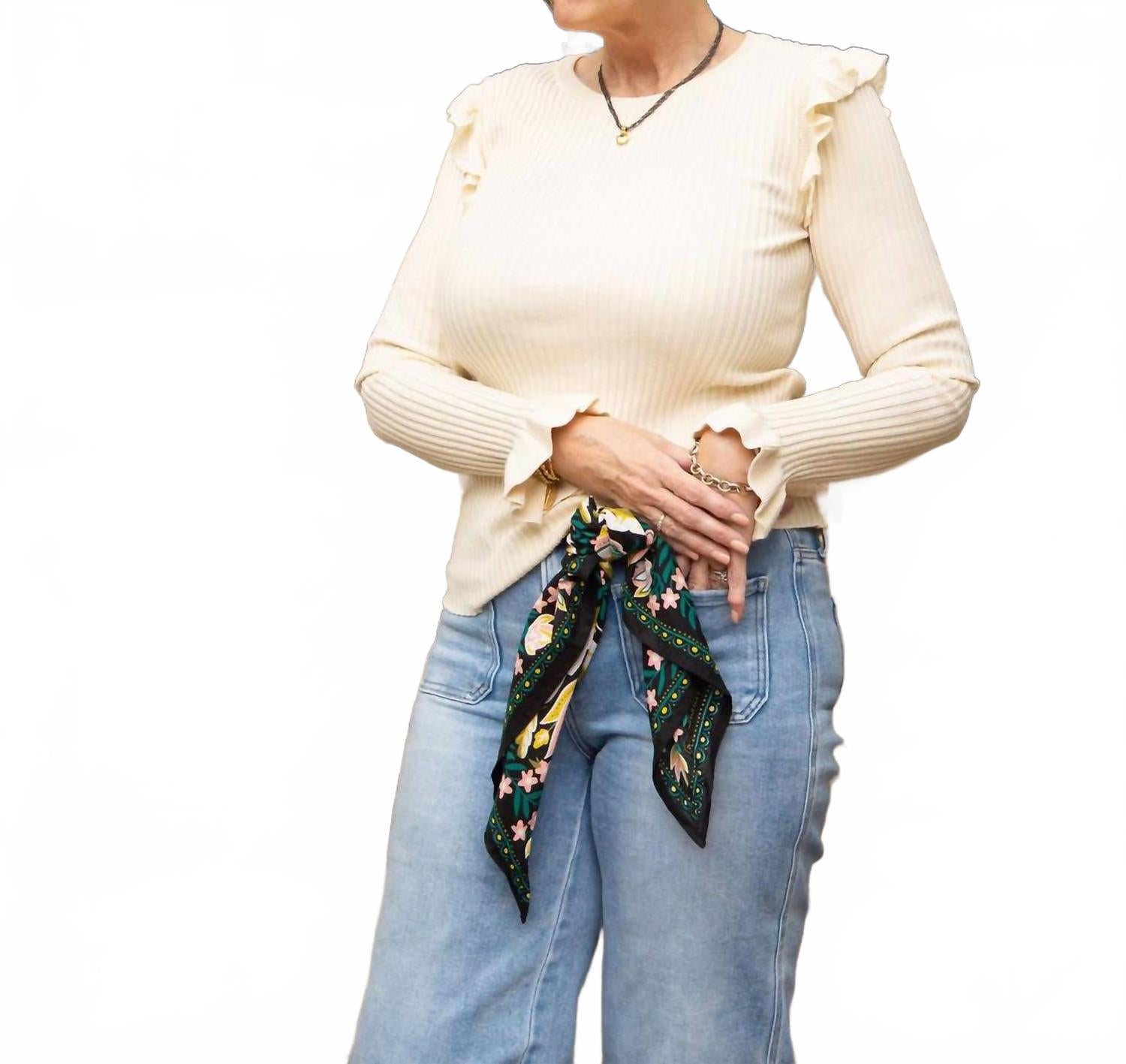 

Блузка Гретхен в кремовом цвете Current Air, кремовый