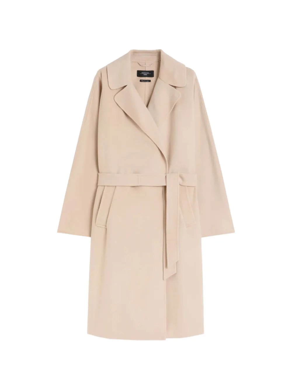 

Пальто с поясом Weekend Max Mara, бежевый