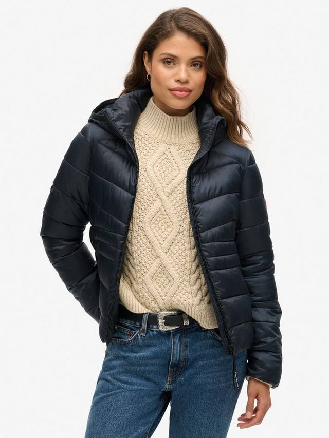 

Стеганая куртка fuji с капюшоном Superdry, цвет Eclipse Navy