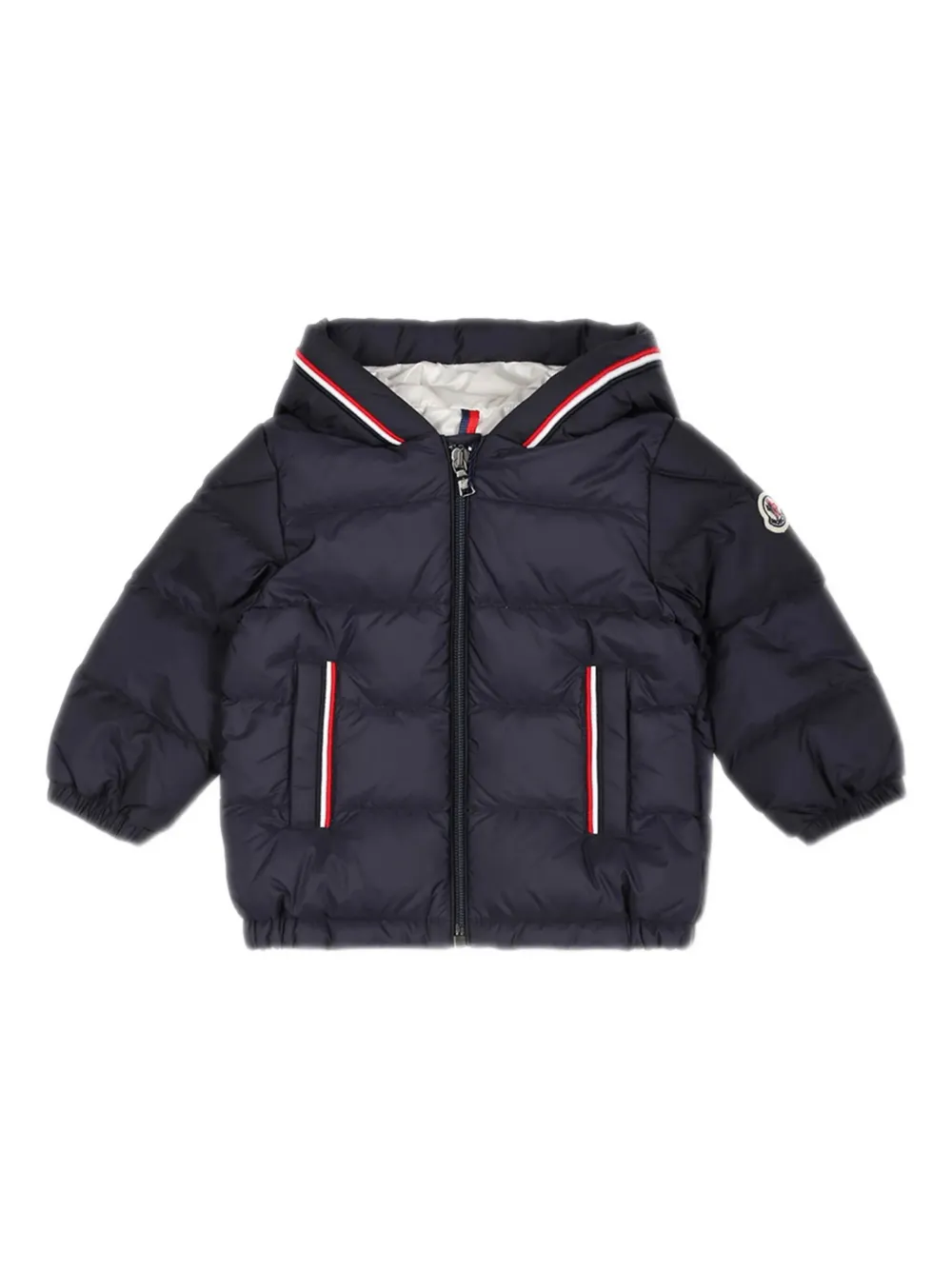 

Стеганая куртка с капюшоном Moncler Enfant, синий