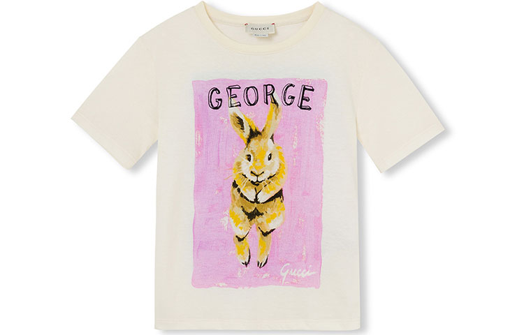 

Футболка для детей с круглым вырезом Moderate GUCCI, экрю, Белый, Футболка для детей с круглым вырезом Moderate GUCCI, экрю