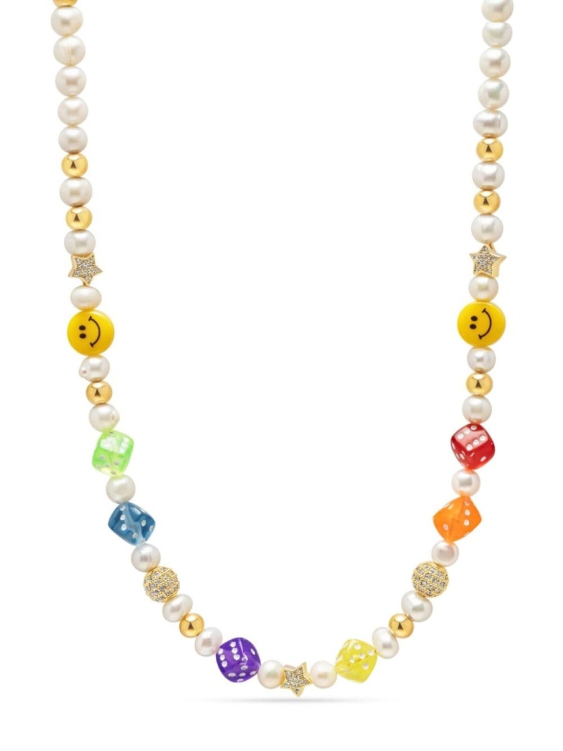 

Колье с жемчугом и бусинами Nialaya Jewelry, золотой