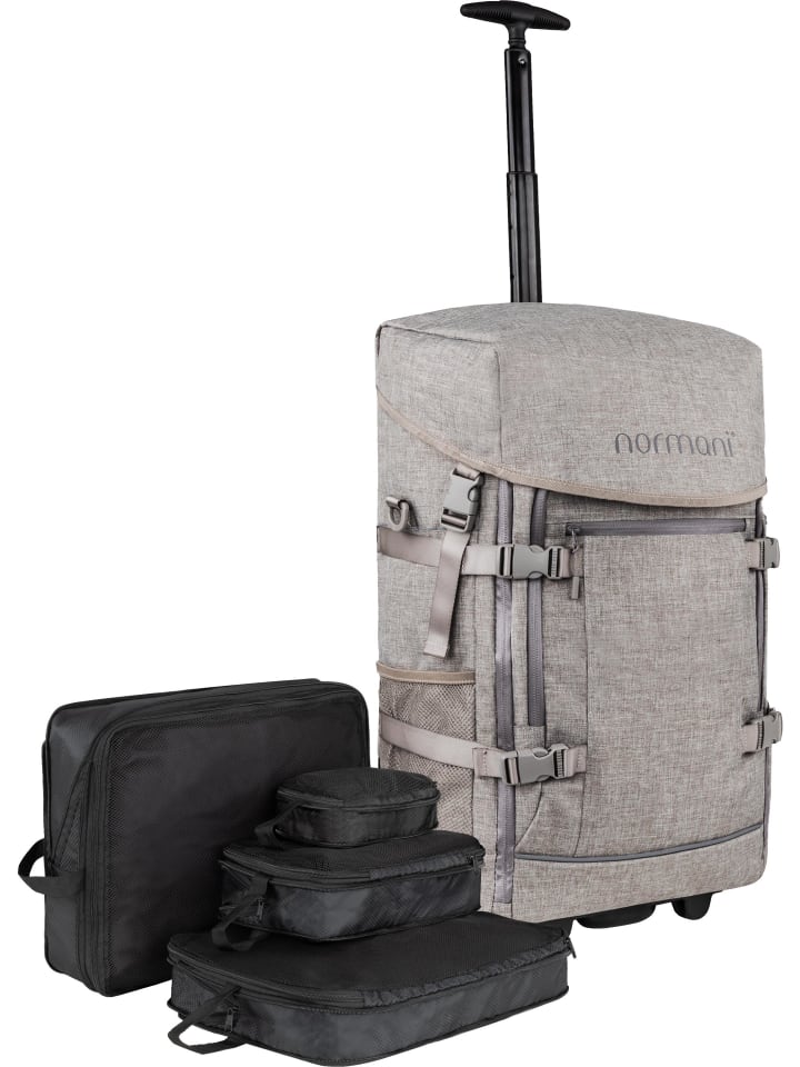 

Рюкзак-тележка Nara, ручная кладь с карманами для одежды, бежевого цвета normani