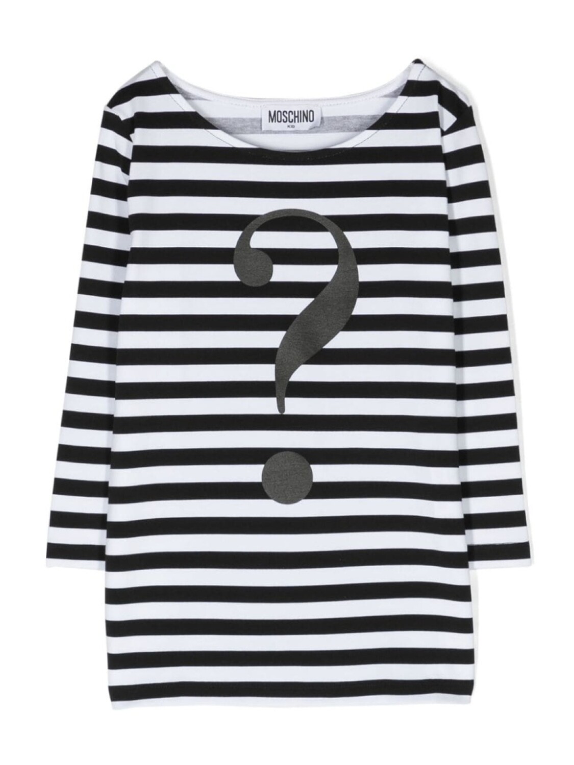 

Moschino Kids полосатая футболка с длинными рукавами, черный