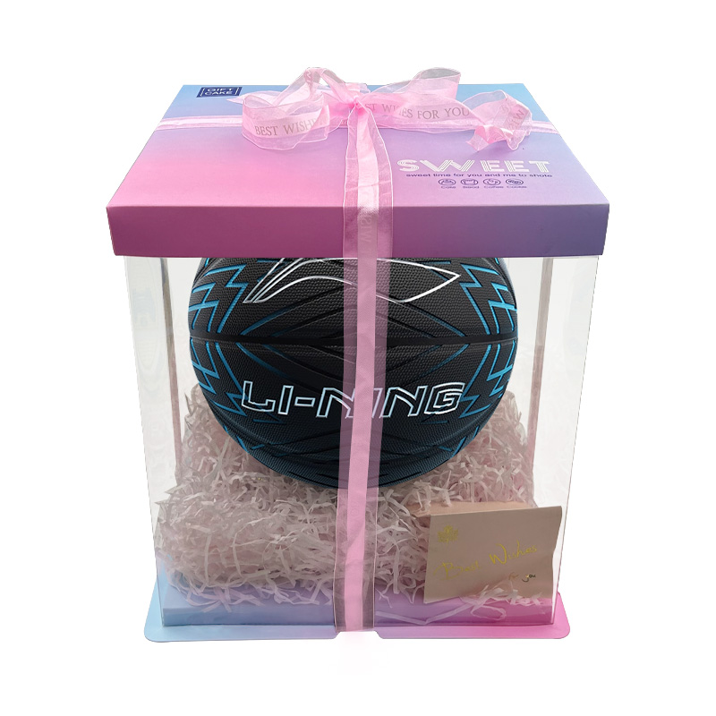 

LINING Баскетбольный мяч PU Blue Black размер 7 тренировочный unisex Китай